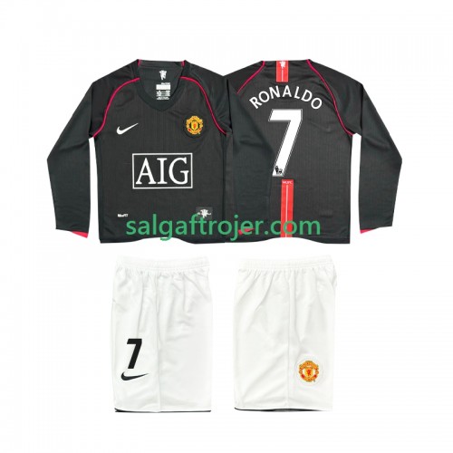 Manchester United Ronaldo 7 2007 2008 Fodboldtrøjer Børn Retro Udebanesæt Langærmet Manchester United Ronaldo 7 2007 2008 Fodboldtrøjer Børn Retro Udebanesæt Langærmet